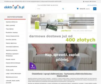 Elektroglob.pl(Wielki wybór lamp i oświetlenia oraz artykułów i sprzętu elektronicznego) Screenshot