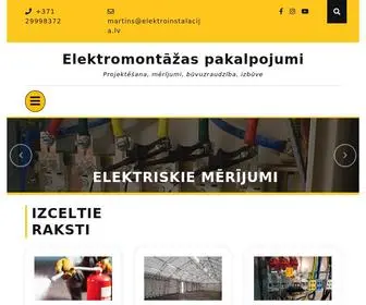 Elektroinstalacija.lv(Elektromontāžas pakalpojumi) Screenshot