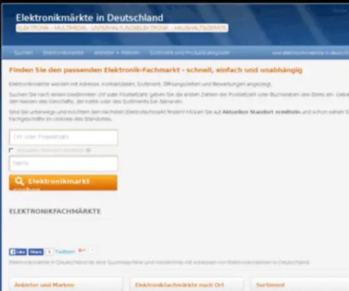 Elektronikmaerkte-IN-Deutschland.de(Elektronikmärkte) Screenshot