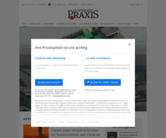 Elektronikpraxis.de(Fachzeitschrift für Elektronik) Screenshot