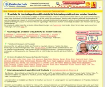 Elektroteile-Versand.de(Haushaltsgeräte Ersatzteile beim Elektroteile) Screenshot