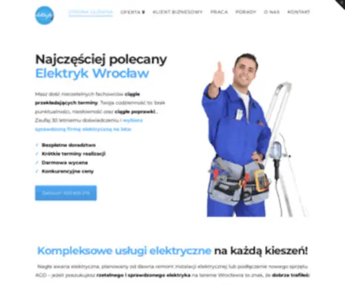 Elektryko.pl(Elektryk, instalacje i pomiary elektryczne) Screenshot