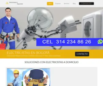 Elelectricista.net(Electricistas en Bogotá 24 horas) Screenshot