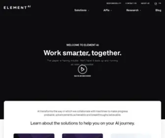 Element.ai(Global AI Software Provider) Screenshot