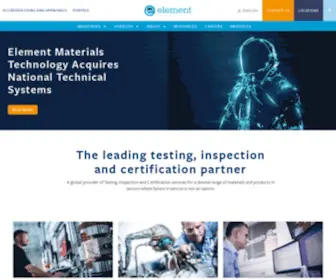 Element.com(Materials and Product Testing) Screenshot