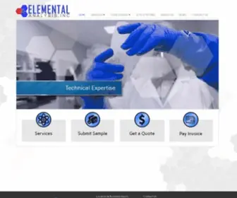 Elementalanalysis.com(Elemental Analysis Inc) Screenshot