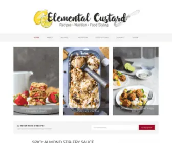 Elementalcustard.com(Recipes, Nutrition, Food Styling) Screenshot