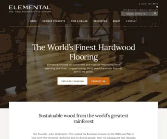 Elementalhardwoods.com(The World's Finest Hardwood Flooring) Screenshot