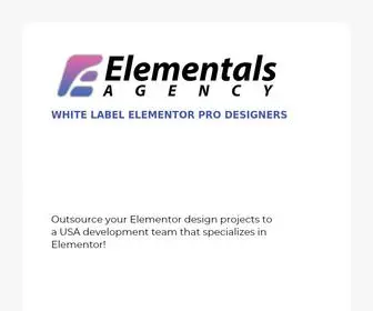 Elementals.agency(Elementor Design Outsource White Label) Screenshot
