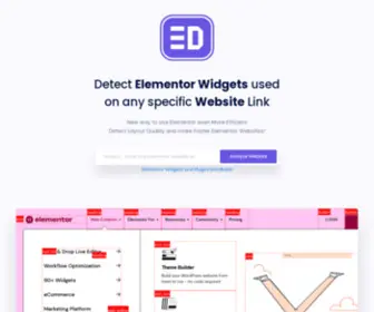 Elementdetector.com(Detect Elementor Widgets Used on Website Link) Screenshot