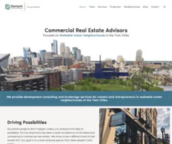 Elementmn.com(Element Commercial Real Estate) Screenshot