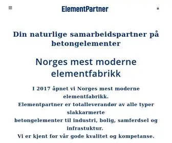 Elementpartner.no(Elementpartner) Screenshot