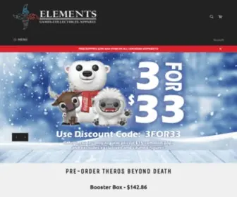 Elementsgca.com(Elements Games and Collectibles Ltd) Screenshot