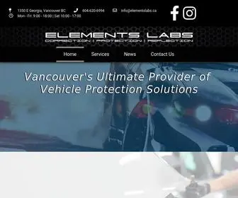 Elementslabs.ca(Get all of your vehicle protection in one place) Screenshot