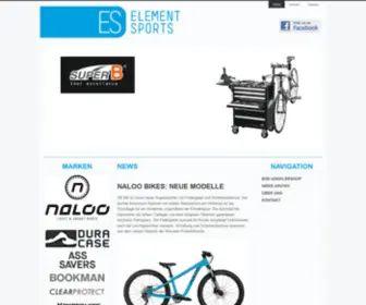 Elementsports.ch(Internationale Premium Brands für den Bike) Screenshot