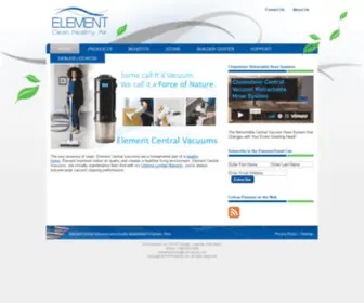 Elementvac.com(Element® Central Vacs) Screenshot