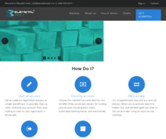 Elemetalvault.com(Gold and silver trading) Screenshot