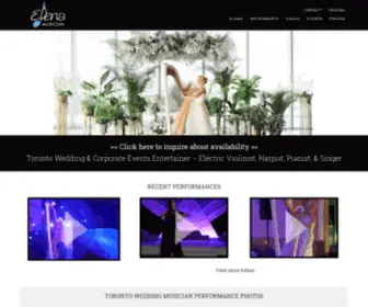 Elenamusician.com(Toronto Electric Violinist & Harpist Elena) Screenshot