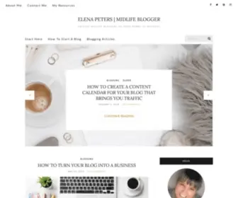 Elenaopeters.com(HELPING MIDLIFE BLOGGERS GO FROM HOBBY TO BUSINESS) Screenshot