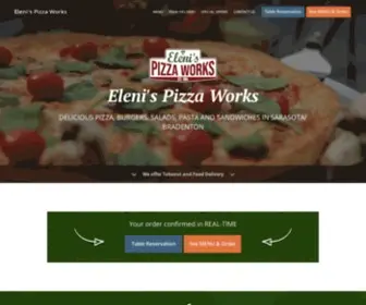 Elenispizzaworks.com(Order Online for Takeout / Delivery or Book a Table. Here at Eleni's Pizza Works) Screenshot