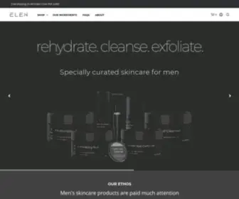 Elenskincare.com(Specially Curated Skincare for Men) Screenshot