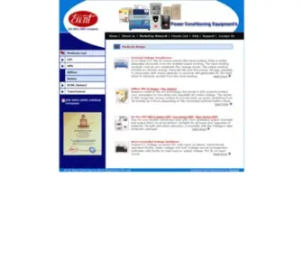 Elent.in(CVT, Online UPS, Offline UPS, UPS Systems, Servo Controlled Voltage Stabilizers (SCVS), Indian UPS Manufacturers, UPS Exporter Electronic Enterprises, India) Screenshot