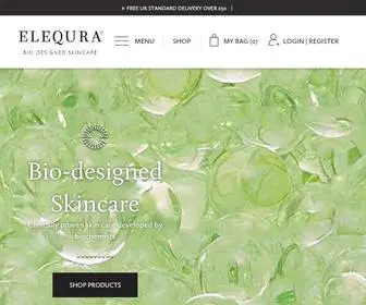 Elequra.com(Bio-Designed Skincare) Screenshot