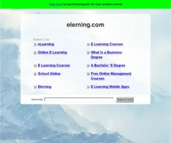 Elerning.com(The Leading Online Education Site on the Net) Screenshot