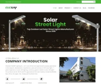 Eleskysolar.com(Solar Powered Led Lights Supplier) Screenshot