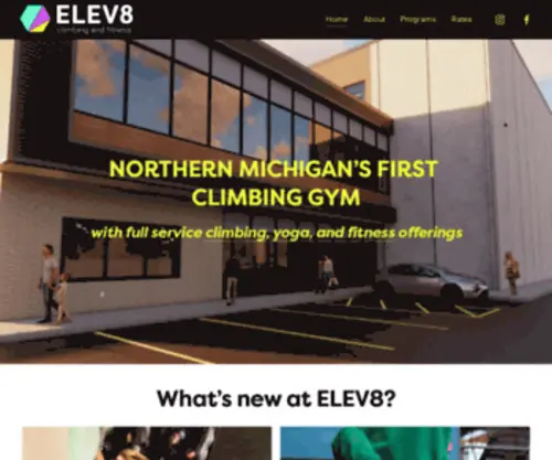 Elev8Climbing.com(ELEV8 Climbing Gym) Screenshot