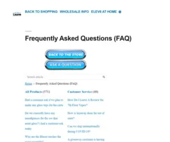 Elev8Glass.com(Frequently asked questions (faq)) Screenshot