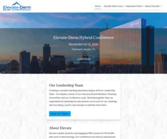 Elevate-Derm.com(Elevate Derm Conference) Screenshot