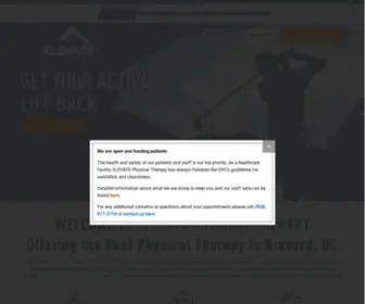 Elevatebrevard.com(Physical Therapy Brevard) Screenshot