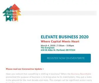 Elevatebusinesspdx.com(Where Capital Meets Heart) Screenshot