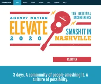 Elevateconference.com(Agency Nation’s Elevate unconference) Screenshot