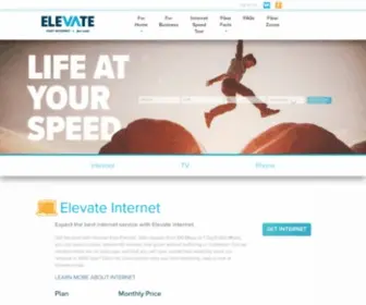 Elevatefiber.com(Elevate Internet) Screenshot