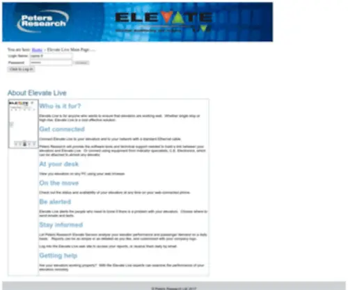 Elevatelive.com(Elevate Live) Screenshot