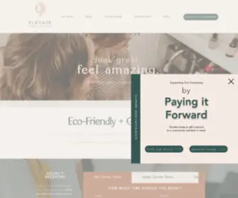 Elevateorganichair.com(Elevate Organic Salon + Spa) Screenshot
