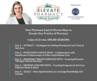 Elevatepharmacysummit.com(Elevate Pharmacy Live Event Registration) Screenshot