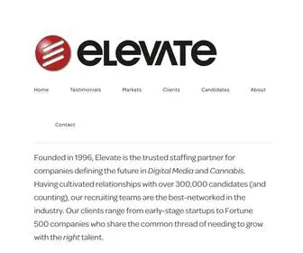 Elevaterg.com(Elevate Recruiting Group) Screenshot