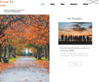 Elevatetogrow.com(Self-Care Advocate) Screenshot