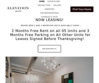 Elevationchicago.com(Elevation Lofts) Screenshot