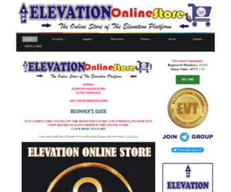 Elevationonlinestore.com(HOME) Screenshot