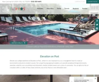 Elevationonpostroad.com(Student Apartment San Marcos TX) Screenshot