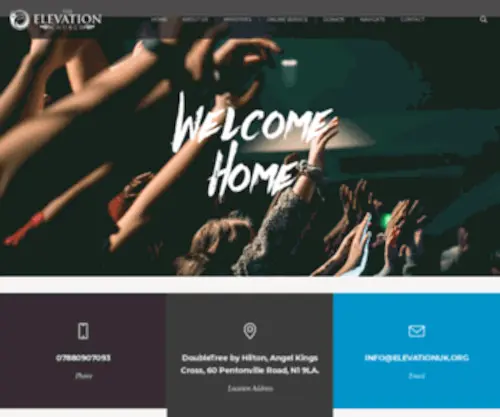 Elevationuk.org(Welcome Home) Screenshot