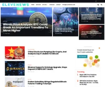 Elevenews.com(Criptomonedas World News website #1) Screenshot