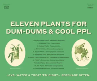 Elevenplantsfordumdums.com(Eleven Plants for Dum) Screenshot