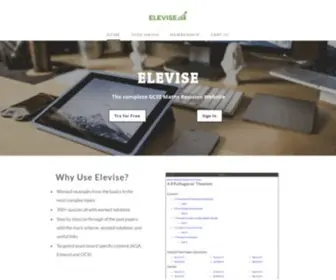 Elevise.co.uk(GCSE Maths & Science Revision) Screenshot