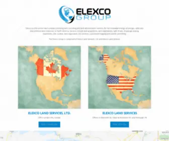 Elexco.com(A Full Service Land Company) Screenshot