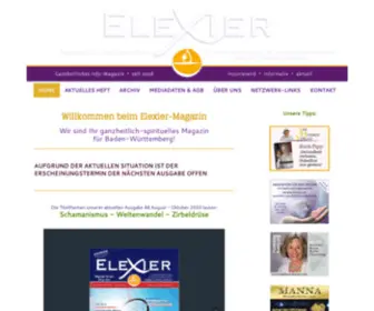 Elexier-Magazin.de(Willkommen beim Elexier) Screenshot